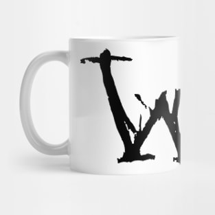 Dark and Gritty letter W from the alphabet Mug